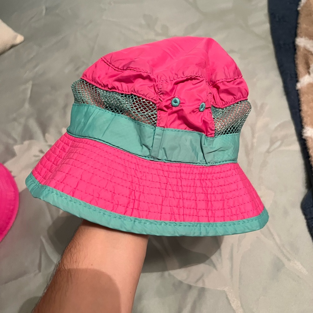 O’Rageous Pink and teal girls sun hat